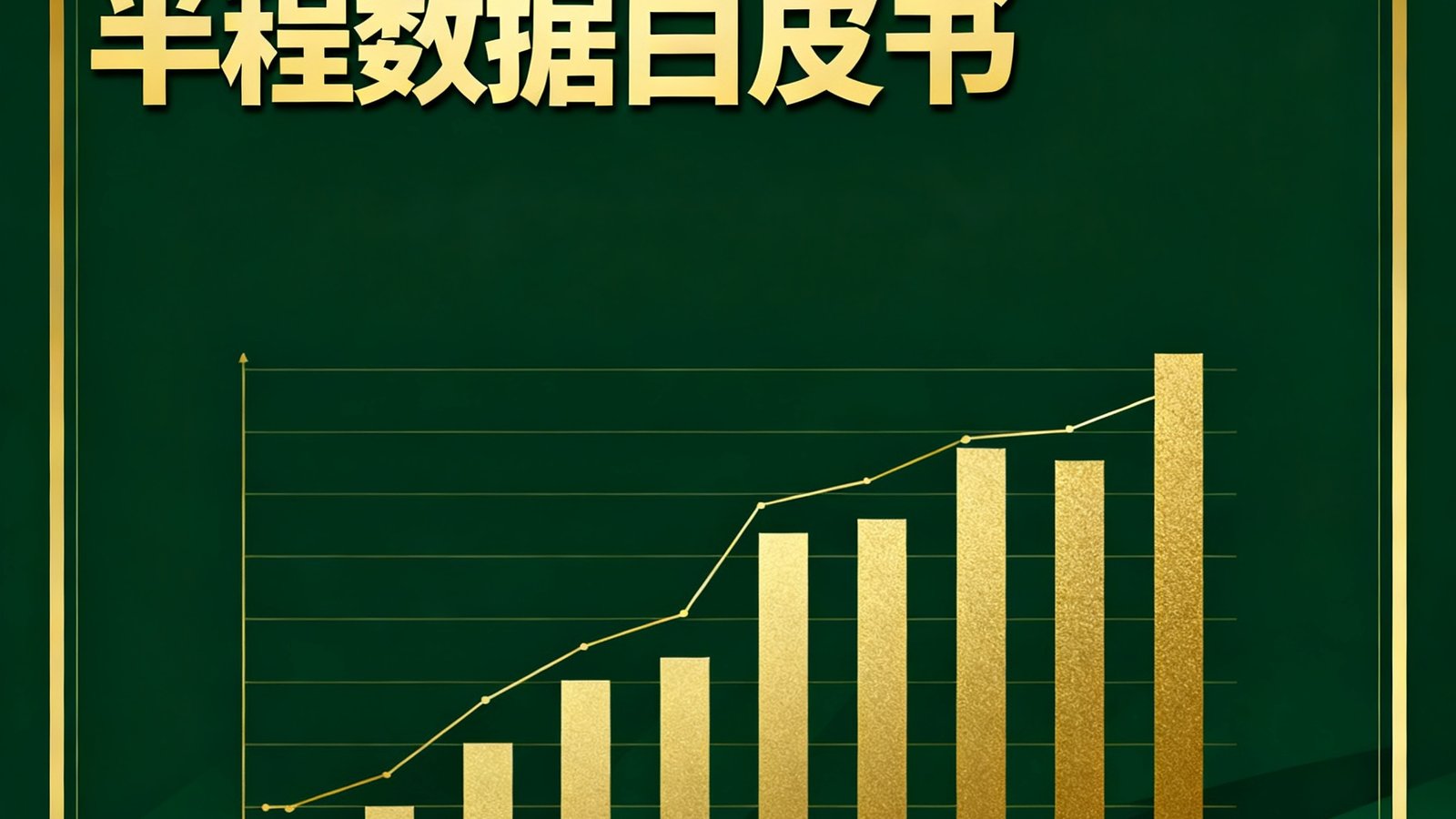 一张2025年中超联赛半程数据白皮书的封面设计图，以深绿色为基调，配以金色数据图表元素和中超联赛官方标识，呈现专业学术报告风格