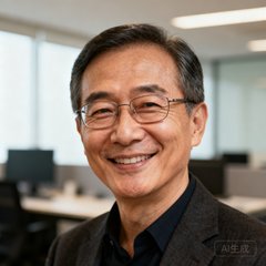 一张澳客平台资深用户王先生的真人头像照片，他是一位戴着眼镜、气质儒雅的中年男性，背景是简约的办公环境，面带微笑展现出对平台的信任感